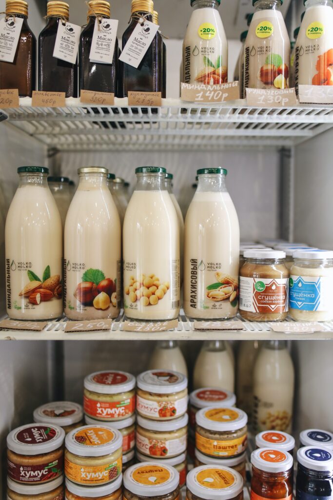 a picture showing food stored in the freezer
