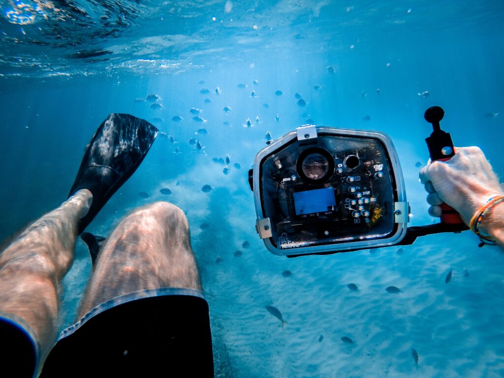 Picture showing underwater camera