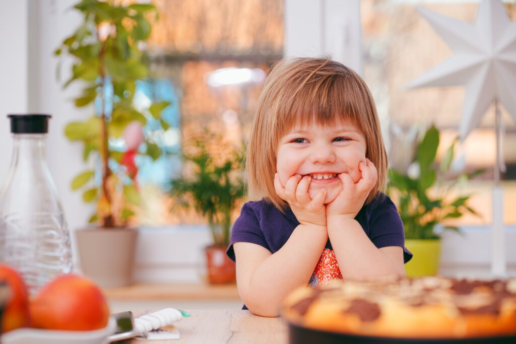 Picture showing a kid eating