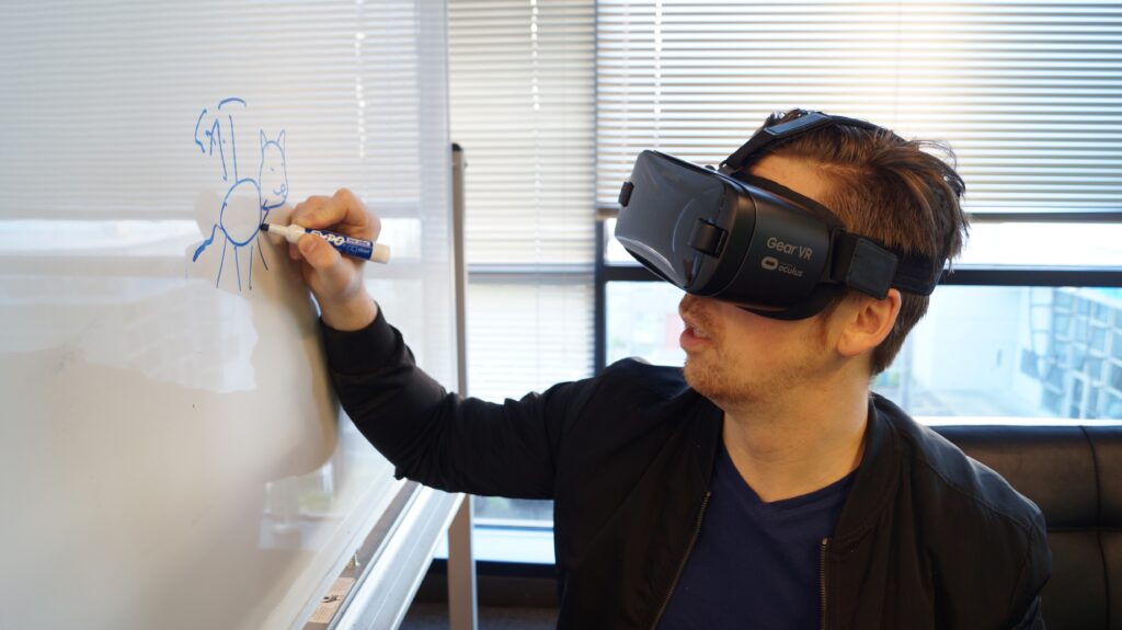 Picture showing Virtual Reality and technology 