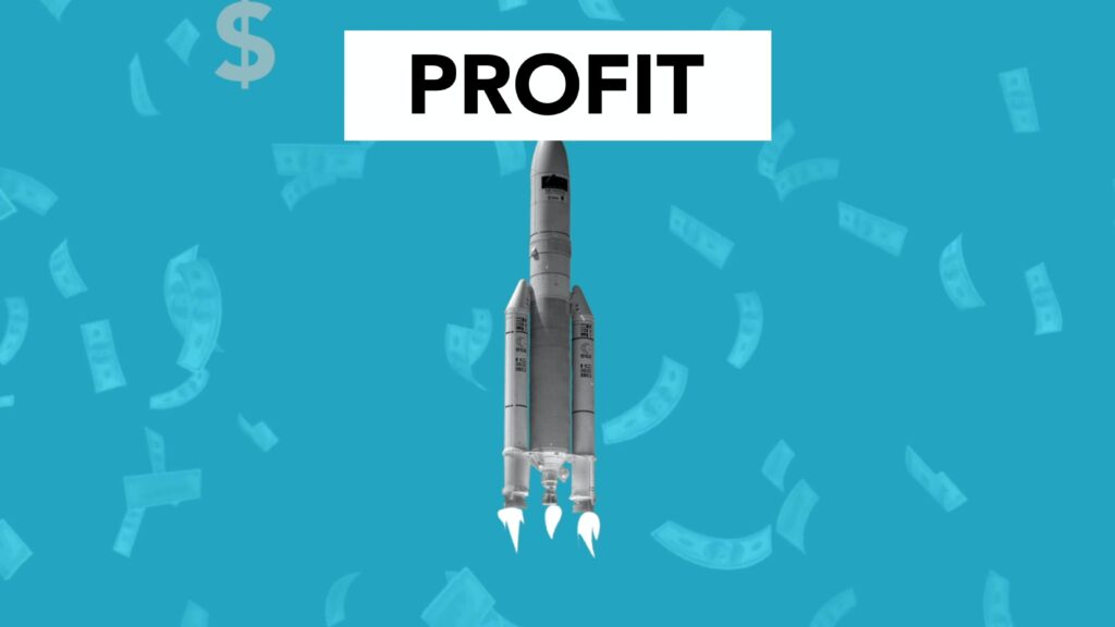 Picture showing business profits